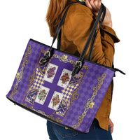 Zodiac Signs Leather Tote Bag The Air Element Baroque Diamonds Card