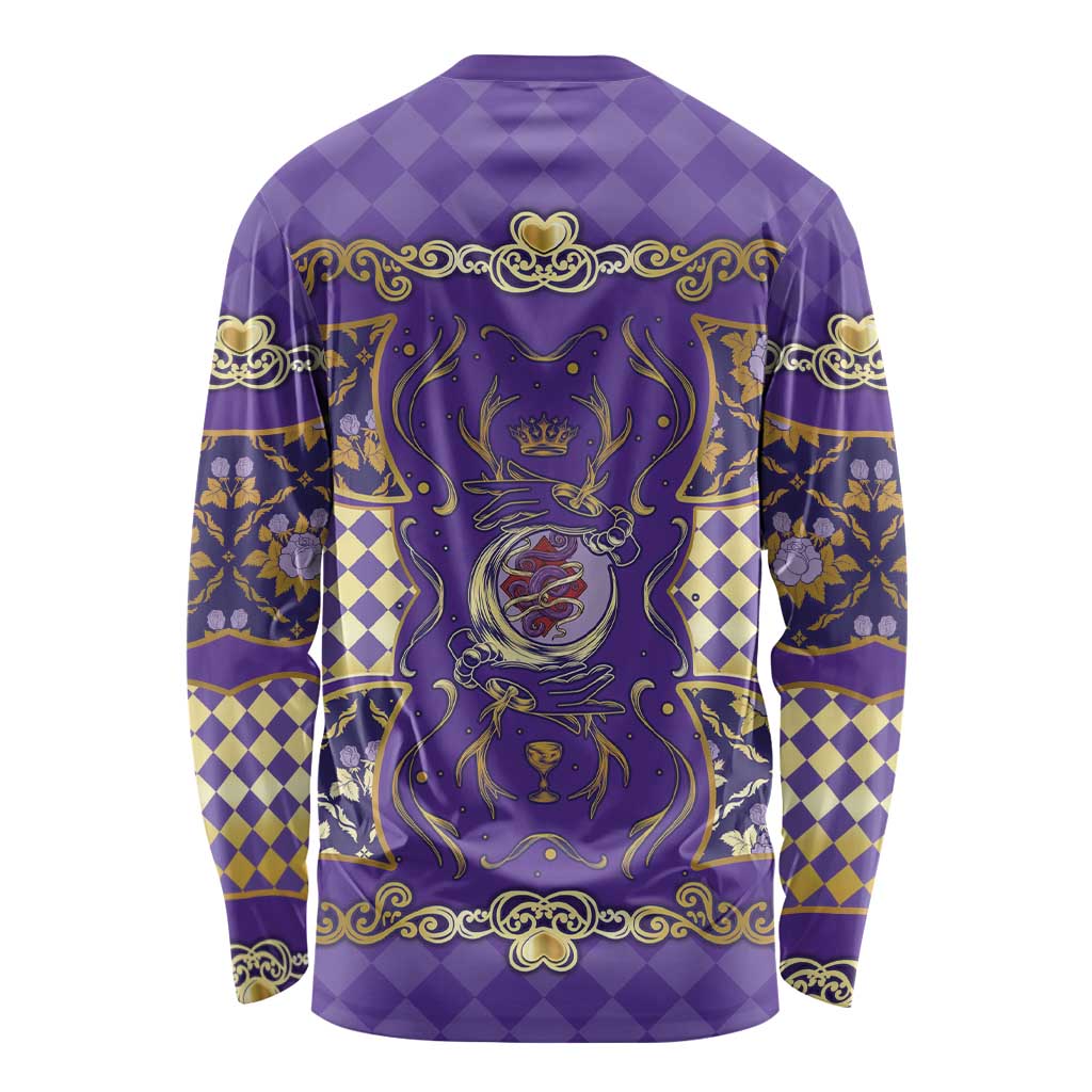 Zodiac Signs Long Sleeve Shirt The Air Element Baroque Diamonds Card