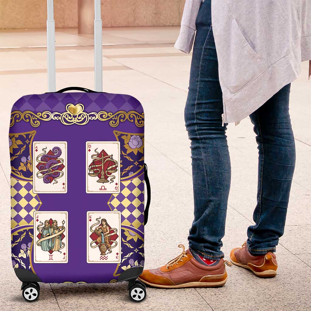Zodiac Signs Luggage Cover The Air Element Baroque Diamonds Card
