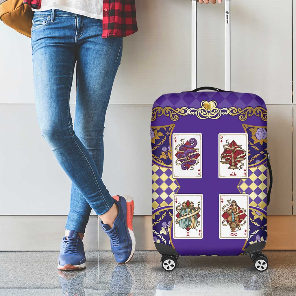 Zodiac Signs Luggage Cover The Air Element Baroque Diamonds Card