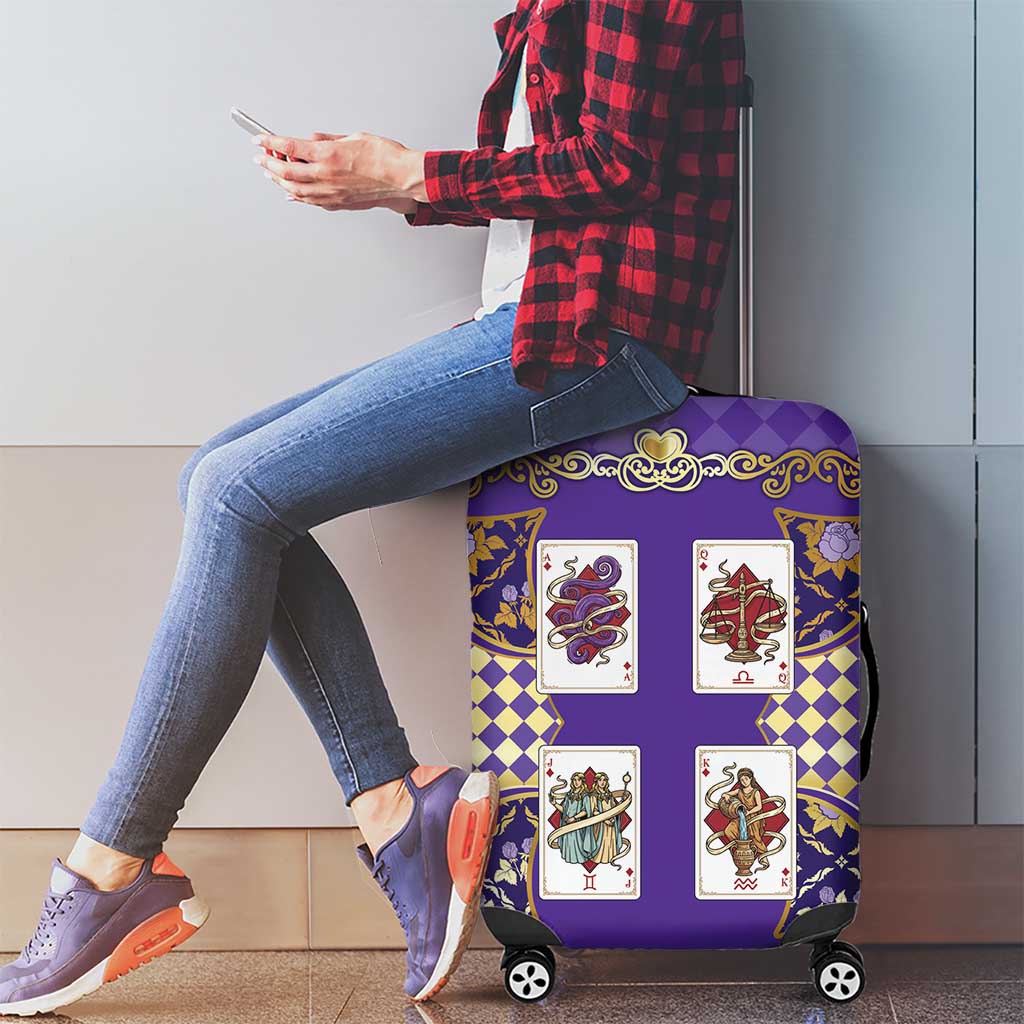 Zodiac Signs Luggage Cover The Air Element Baroque Diamonds Card