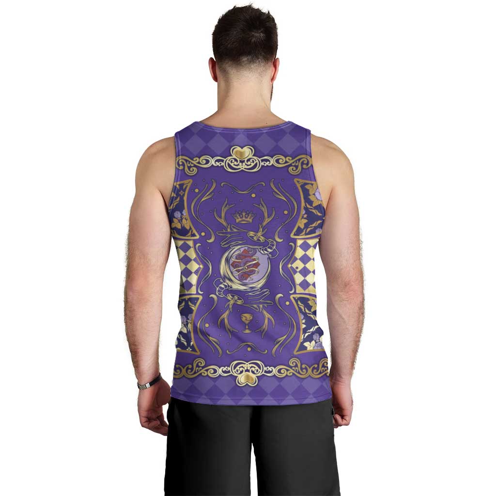 Zodiac Signs Men Tank Top The Air Element Baroque Diamonds Card