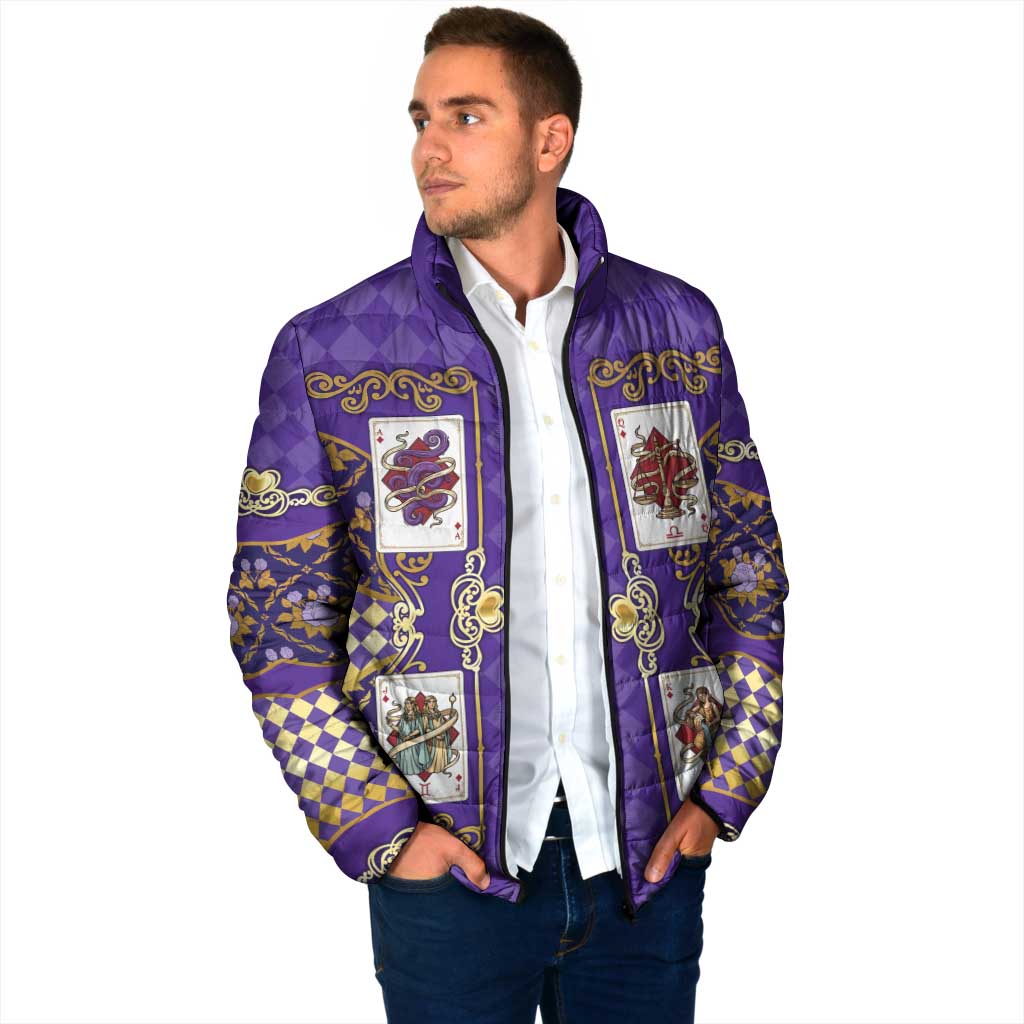 Zodiac Signs Padded Jacket The Air Element Baroque Diamonds Card