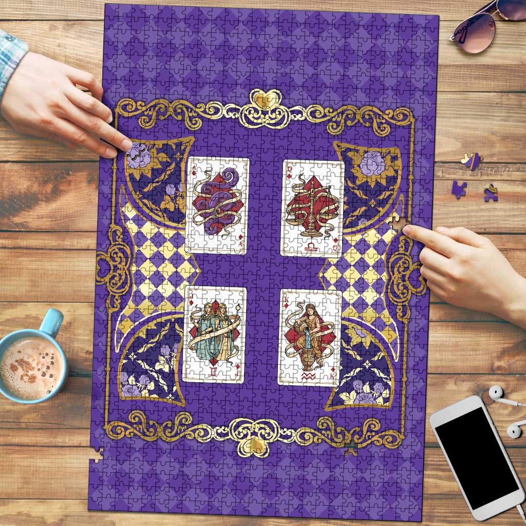 Zodiac Signs Puzzle The Air Element Baroque Diamonds Card