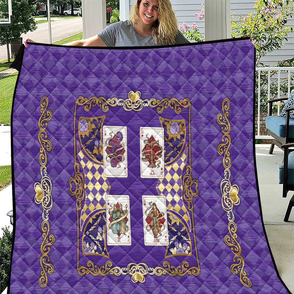 Zodiac Signs Quilt The Air Element Baroque Diamonds Card
