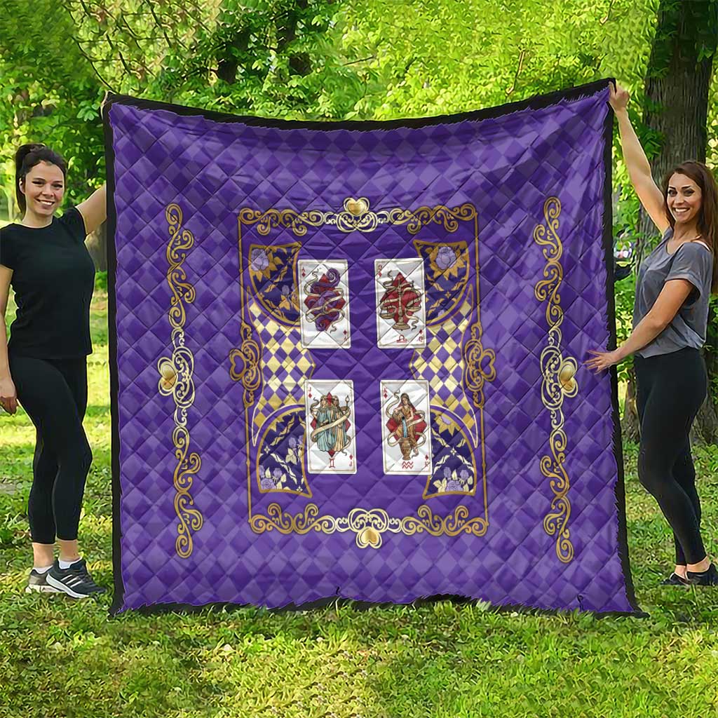Zodiac Signs Quilt The Air Element Baroque Diamonds Card