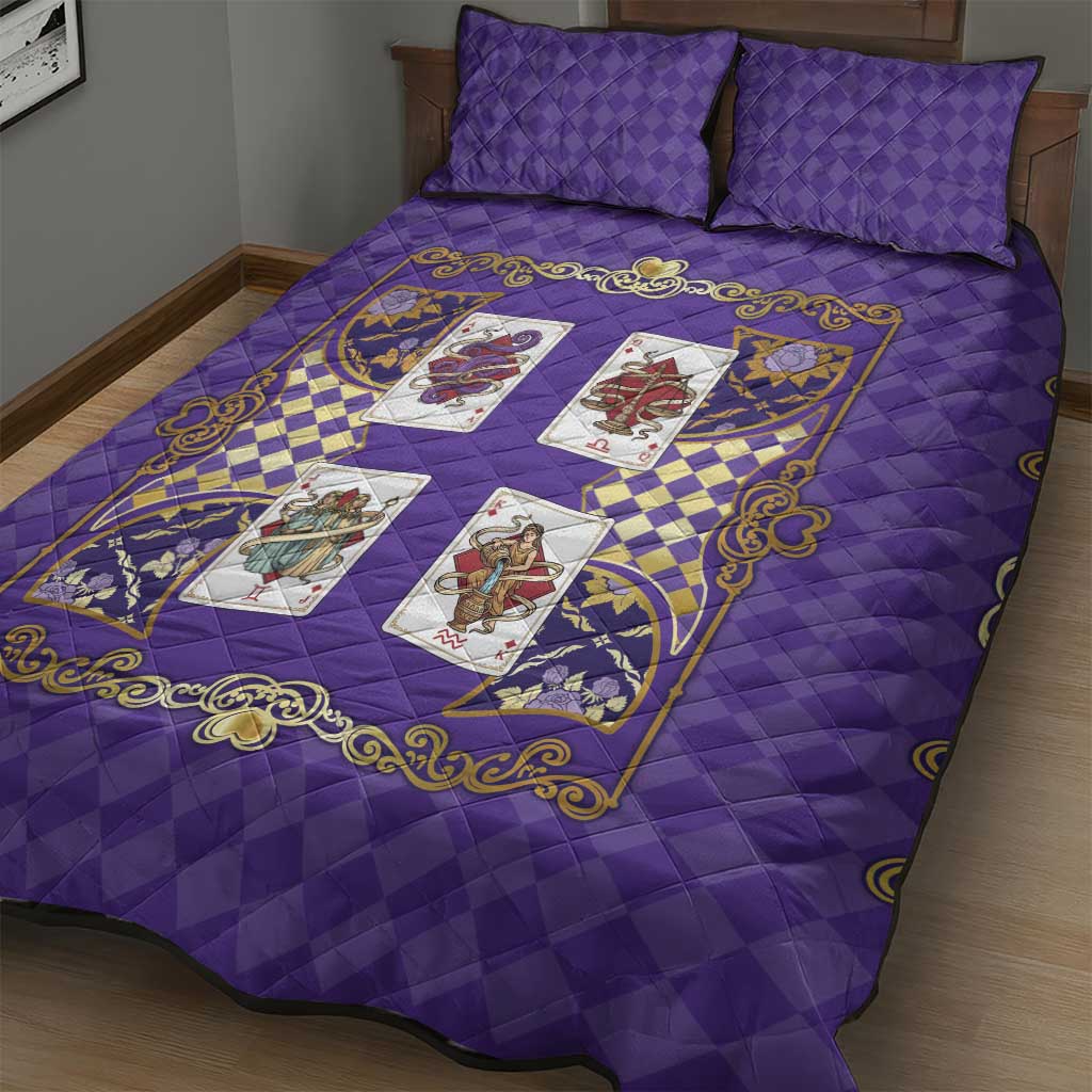 Zodiac Signs Quilt Bed Set The Air Element Baroque Diamonds Card