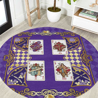 Zodiac Signs Round Carpet The Air Element Baroque Diamonds Card