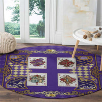 Zodiac Signs Round Carpet The Air Element Baroque Diamonds Card