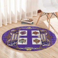 Zodiac Signs Round Carpet The Air Element Baroque Diamonds Card