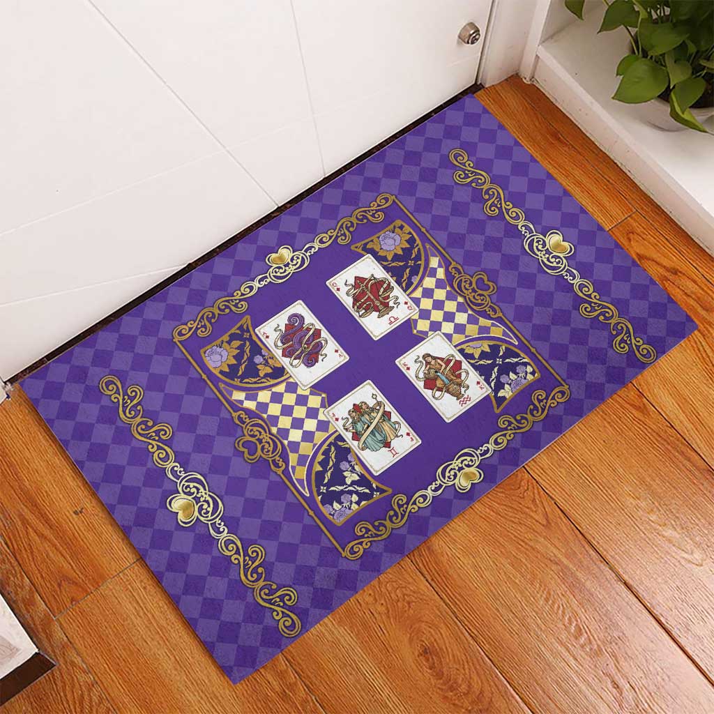 Zodiac Signs Rubber Doormat The Air Element Baroque Diamonds Card