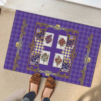 Zodiac Signs Rubber Doormat The Air Element Baroque Diamonds Card