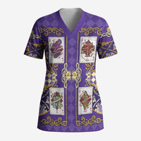 Zodiac Signs Scrub Top The Air Element Baroque Diamonds Card