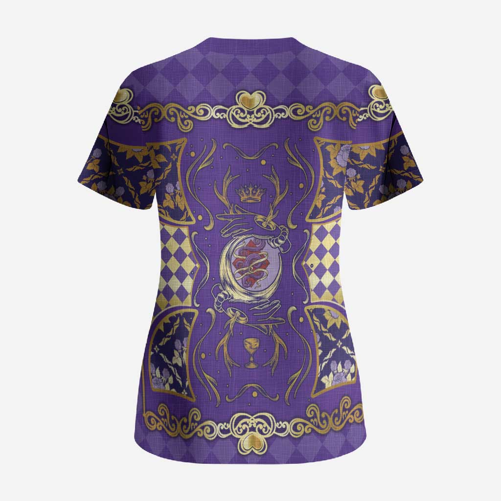 Zodiac Signs Scrub Top The Air Element Baroque Diamonds Card