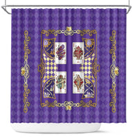 Zodiac Signs Shower Curtain The Air Element Baroque Diamonds Card