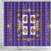 Zodiac Signs Shower Curtain The Air Element Baroque Diamonds Card