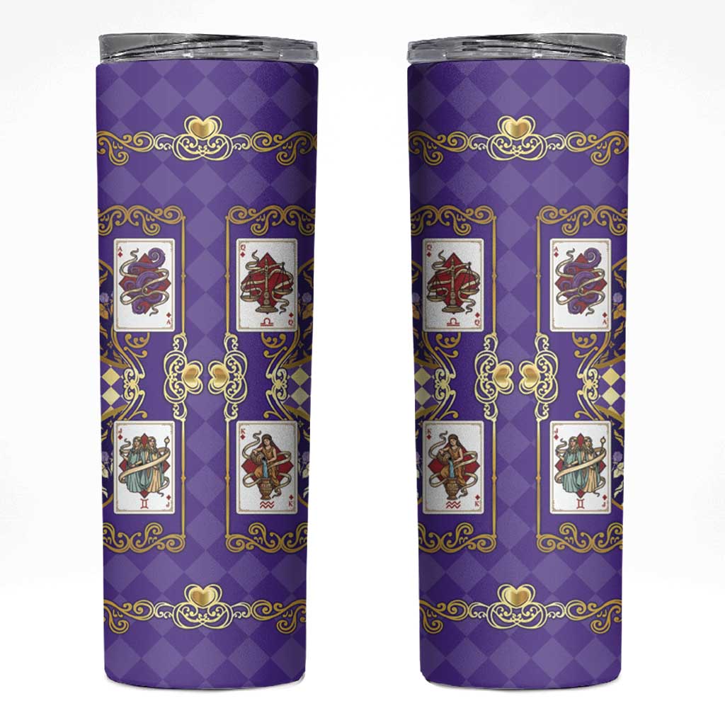 Zodiac Signs Skinny Tumbler The Air Element Baroque Diamonds Card