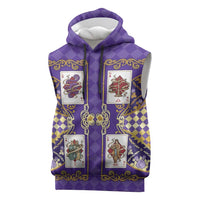 Zodiac Signs Sleeveless Hoodie The Air Element Baroque Diamonds Card