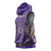 Zodiac Signs Sleeveless Hoodie The Air Element Baroque Diamonds Card