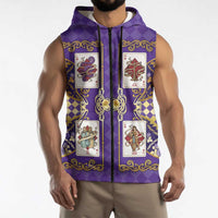 Zodiac Signs Sleeveless Zip Hoodie The Air Element Baroque Diamonds Card