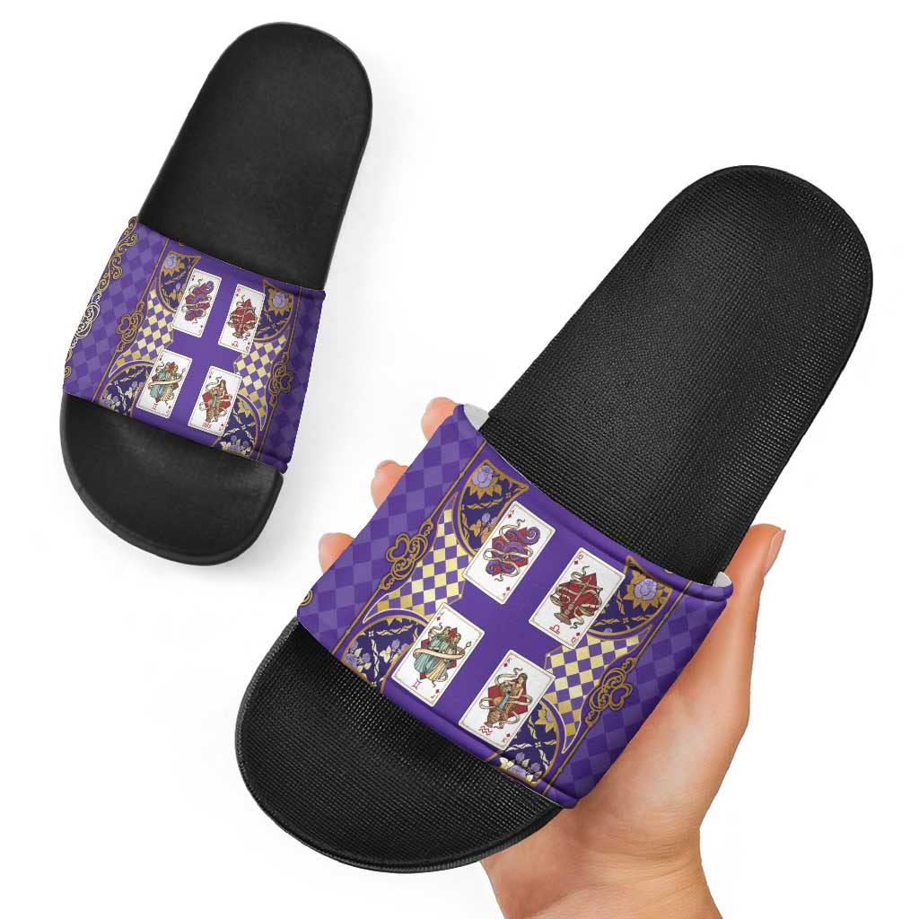 Zodiac Signs Slide Sandals The Air Element Baroque Diamonds Card