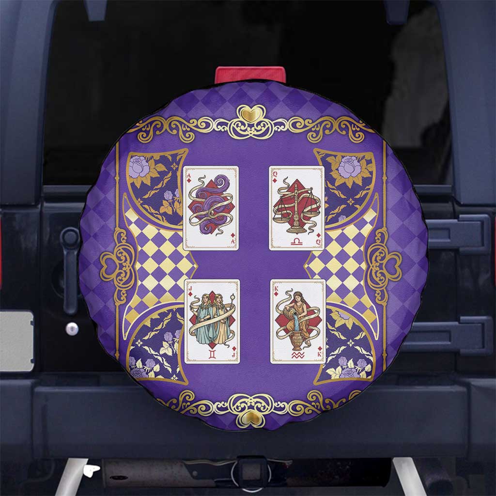 Zodiac Signs Spare Tire Cover The Air Element Baroque Diamonds Card