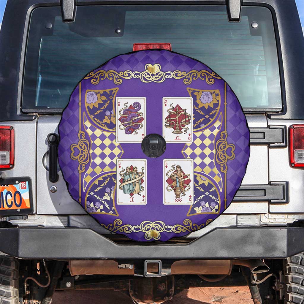 Zodiac Signs Spare Tire Cover The Air Element Baroque Diamonds Card