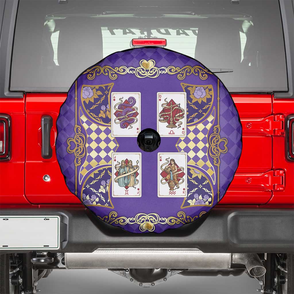 Zodiac Signs Spare Tire Cover The Air Element Baroque Diamonds Card