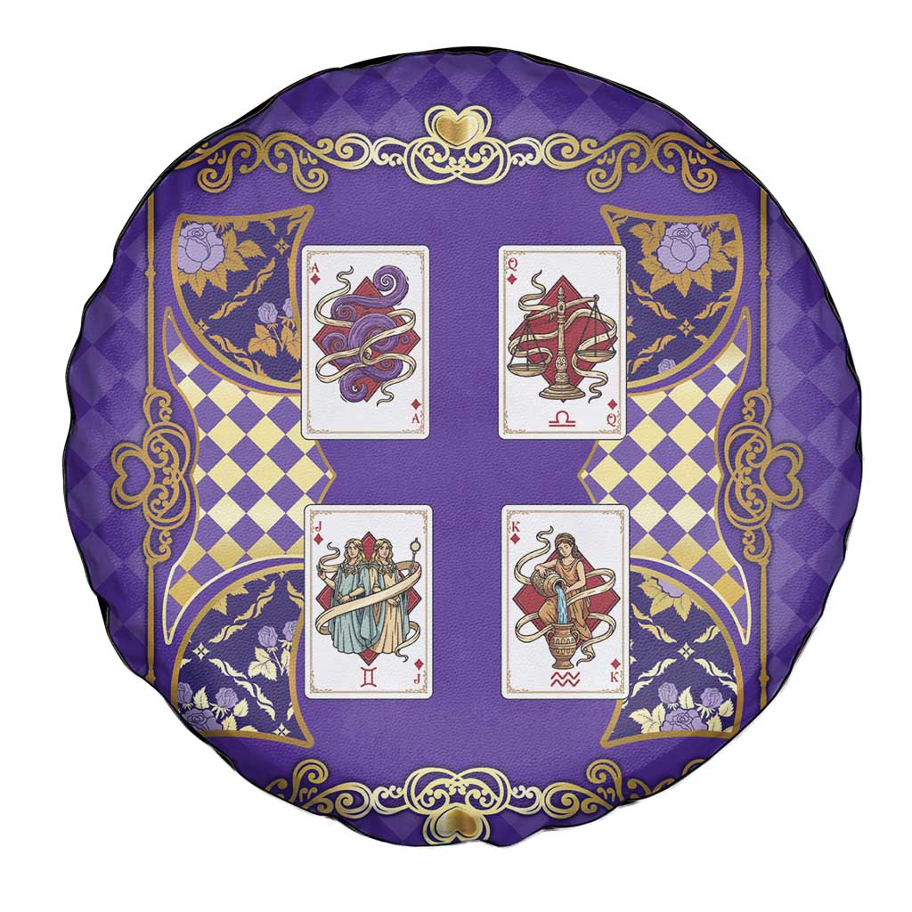 Zodiac Signs Spare Tire Cover The Air Element Baroque Diamonds Card
