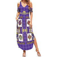 Zodiac Signs Summer Maxi Dress The Air Element Baroque Diamonds Card