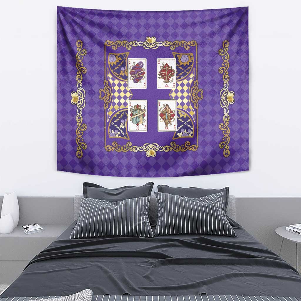 Zodiac Signs Tapestry The Air Element Baroque Diamonds Card