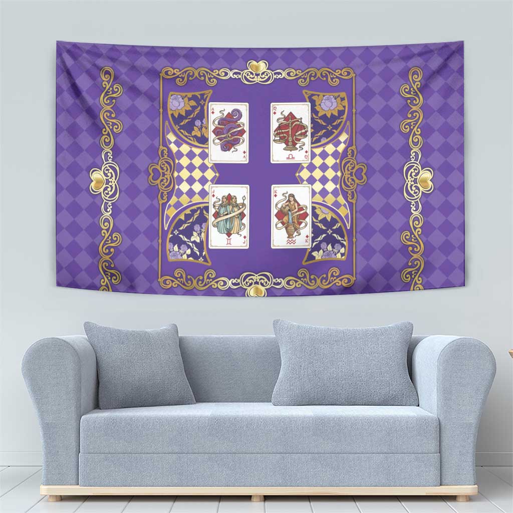 Zodiac Signs Tapestry The Air Element Baroque Diamonds Card