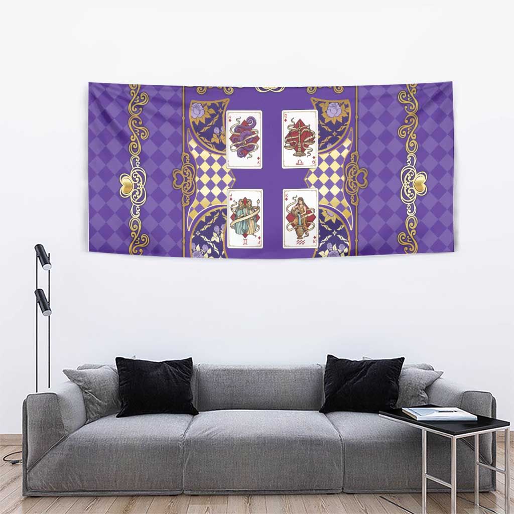 Zodiac Signs Tapestry The Air Element Baroque Diamonds Card