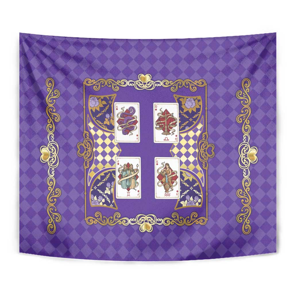 Zodiac Signs Tapestry The Air Element Baroque Diamonds Card