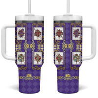 Zodiac Signs Tumbler With Handle The Air Element Baroque Diamonds Card