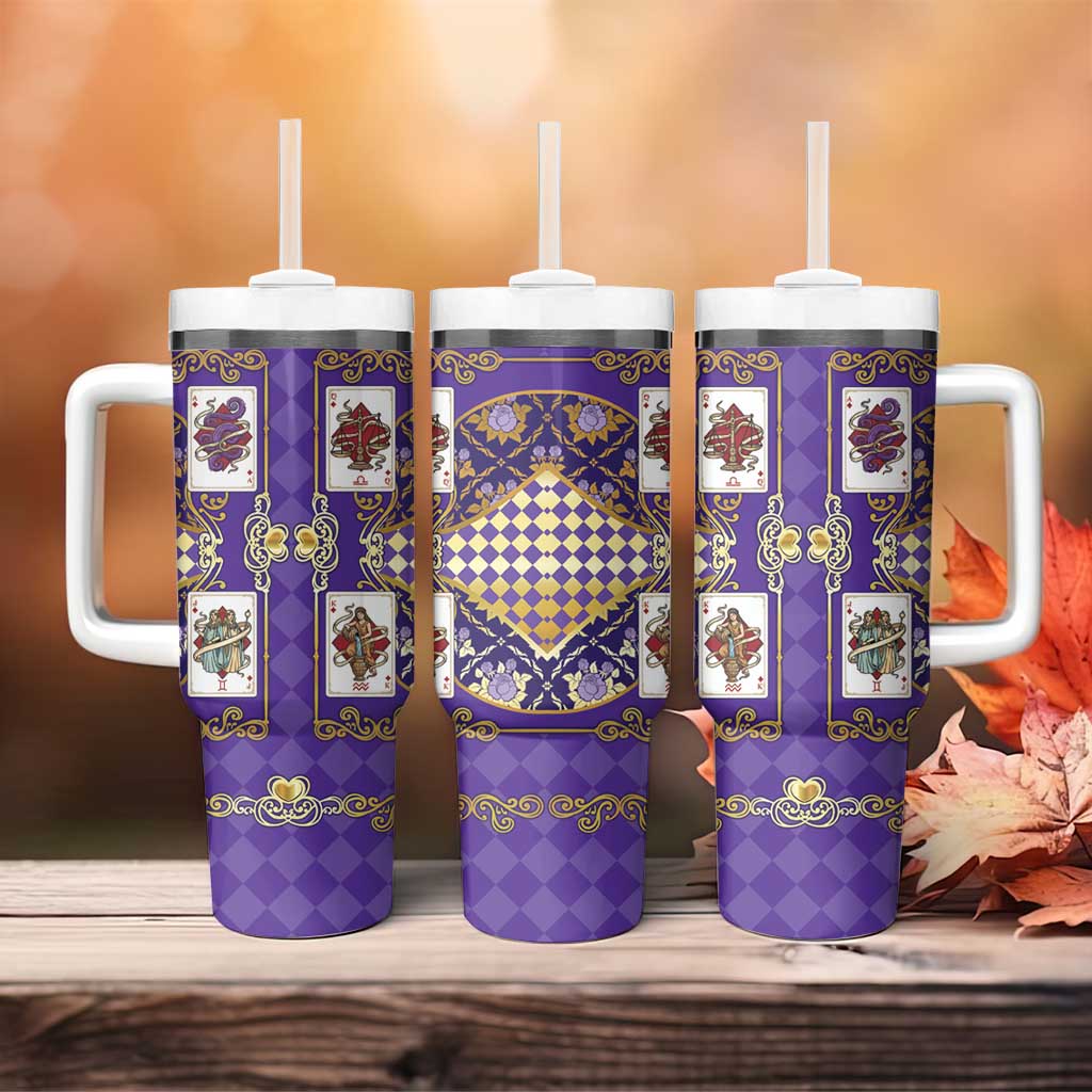 Zodiac Signs Tumbler With Handle The Air Element Baroque Diamonds Card