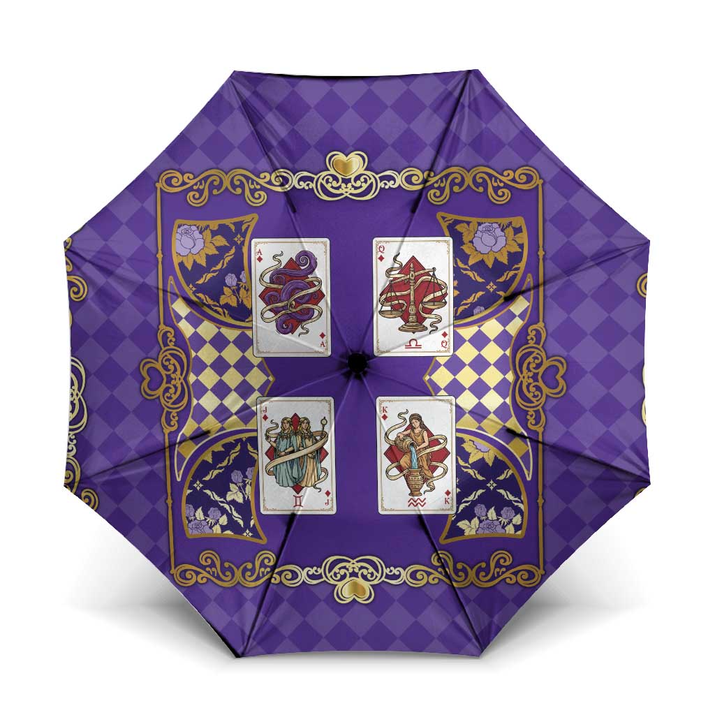Zodiac Signs Umbrella The Air Element Baroque Diamonds Card