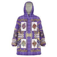 Zodiac Signs Wearable Blanket Hoodie The Air Element Baroque Diamonds Card