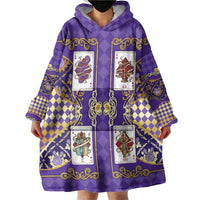 Zodiac Signs Wearable Blanket Hoodie The Air Element Baroque Diamonds Card