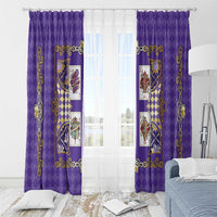 Zodiac Signs Window Curtain The Air Element Baroque Diamonds Card