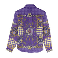 Zodiac Signs Women Casual Shirt The Air Element Baroque Diamonds Card