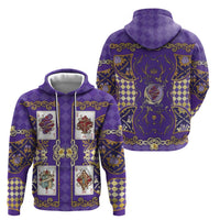 Zodiac Signs Zip Hoodie The Air Element Baroque Diamonds Card