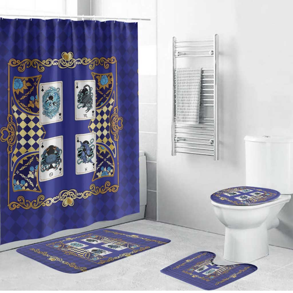 Zodiac Signs Bathroom Set The Water Element Baroque Clubs Card