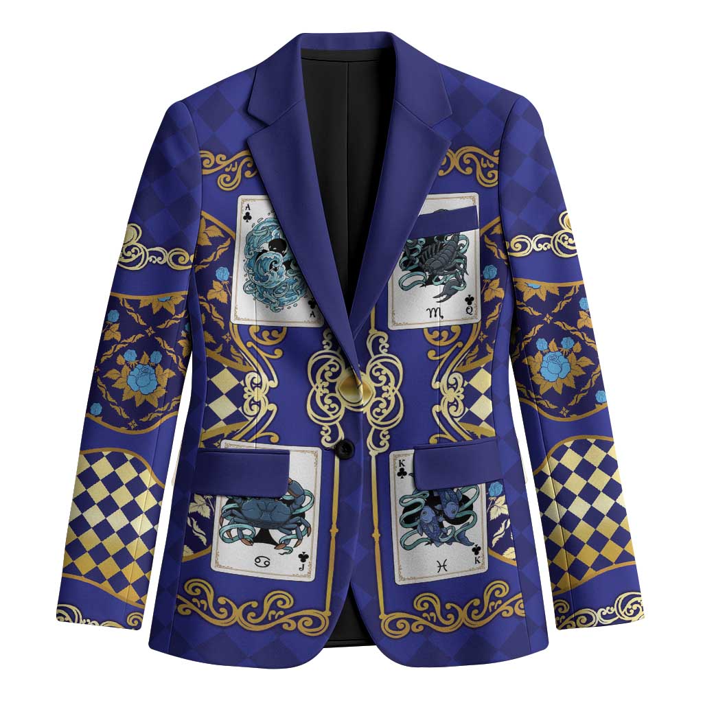 Zodiac Signs Blazer The Water Element Baroque Clubs Card