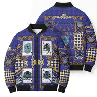Zodiac Signs Bomber Puffer Jacket The Water Element Baroque Clubs Card