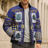Zodiac Signs Bomber Puffer Jacket The Water Element Baroque Clubs Card
