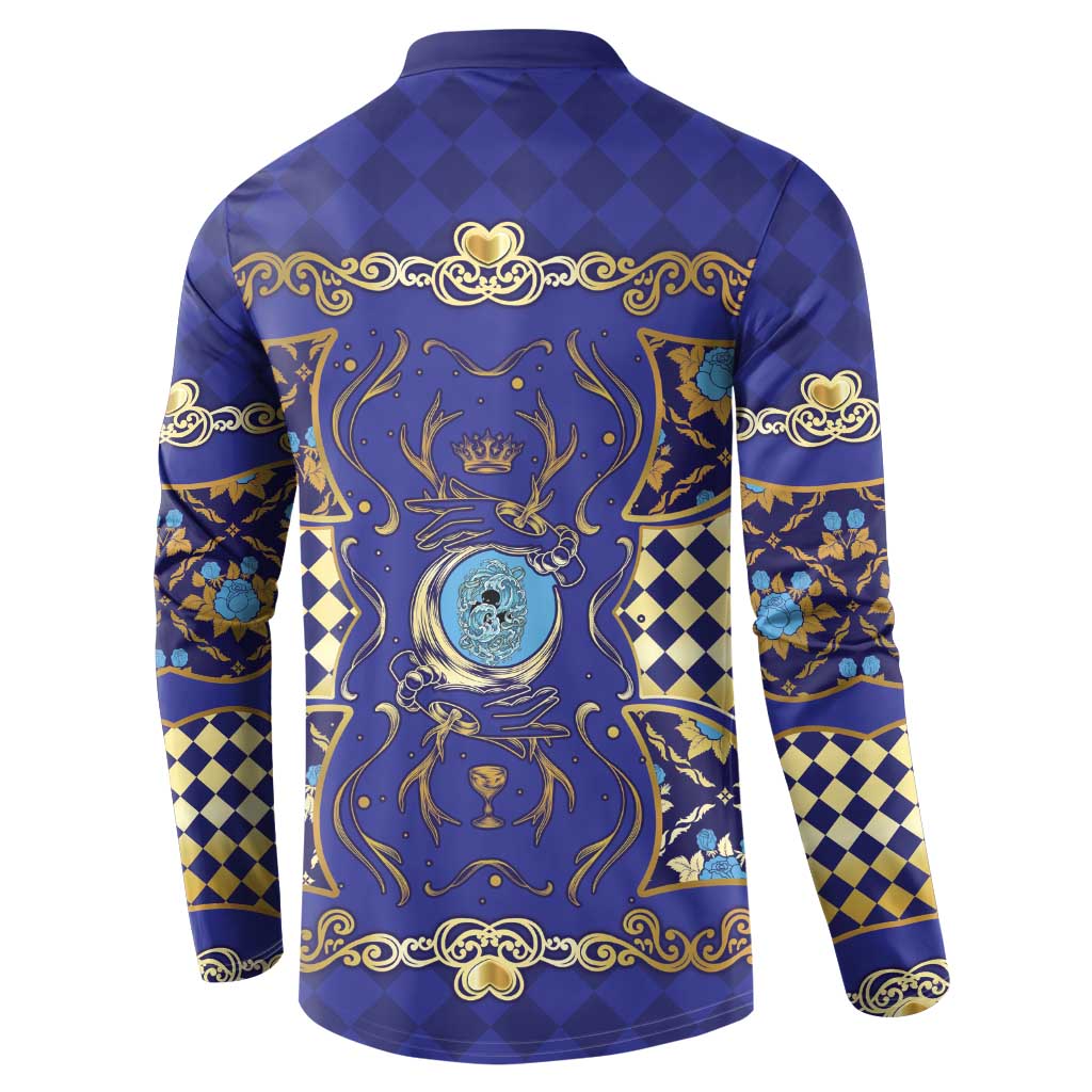 Zodiac Signs Button Sweatshirt The Water Element Baroque Clubs Card