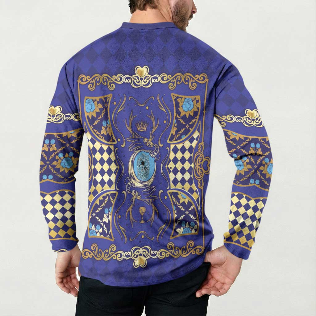 Zodiac Signs Button Sweatshirt The Water Element Baroque Clubs Card