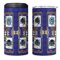 Zodiac Signs 4 in 1 Can Cooler Tumbler The Water Element Baroque Clubs Card