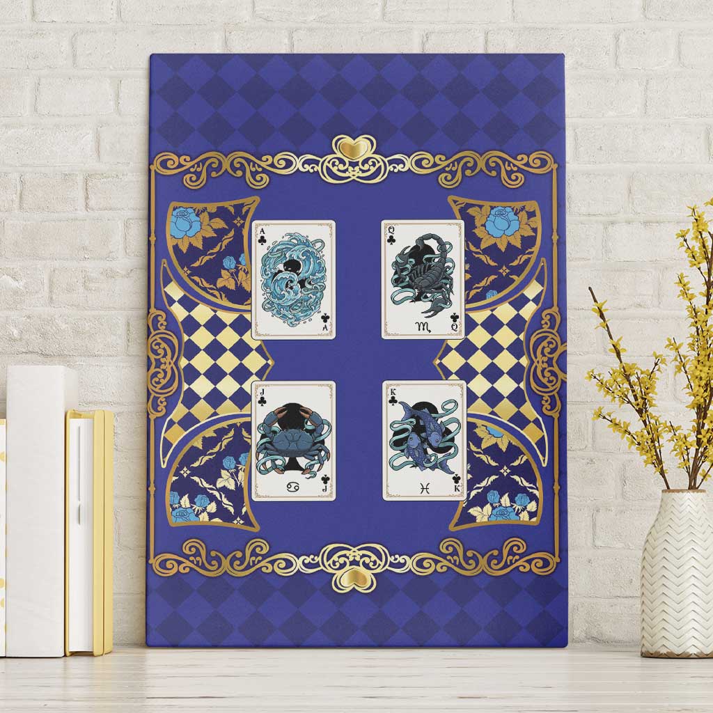 Zodiac Signs Canvas Wall Art The Water Element Baroque Clubs Card